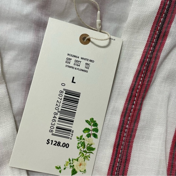 NWT Chelsea & Violet Pen Striped Button Down Ruched Maxi Dress Women's Size L - Picture 7 of 10